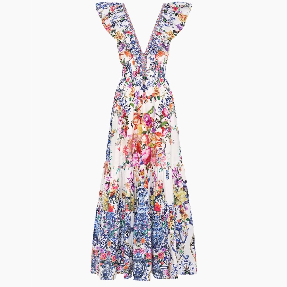 Camilla Dutch is Life Tiered Frill Dress with Tags